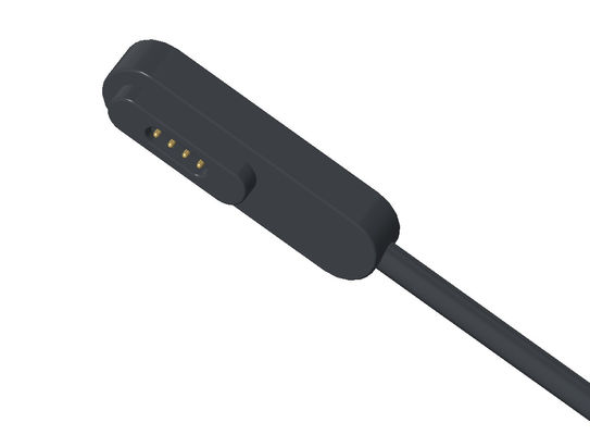 Rectangle Magnetic USB Connector Male Magnetic Connector 4 Pin With OD3.0 PVC cable