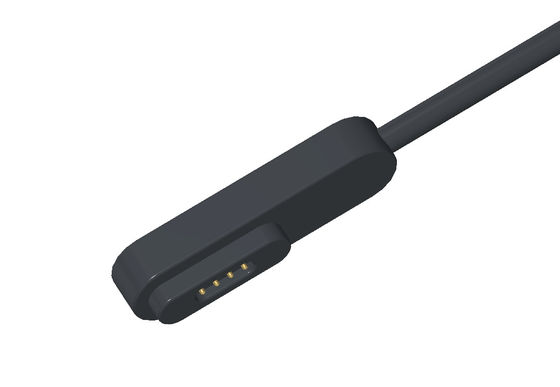 Rectangle Magnetic USB Connector Male Magnetic Connector 4 Pin With OD3.0 PVC cable